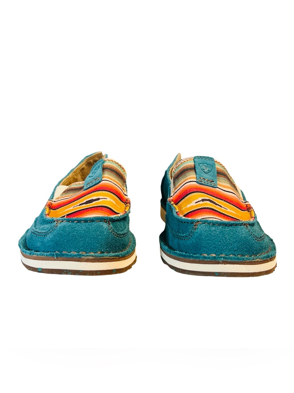 Ariat Women’s Sz 9 NWOT Teal Flats Suede Serape Cruiser 10044530 Slip On - Picture 5 of 11